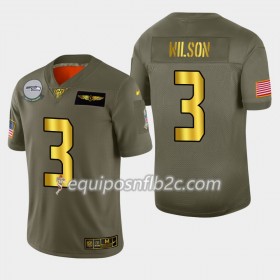 Camiseta Hombre NFL Seattle Seahawks Russell Wilson 3 Nike 2019 Salute to Service 100th